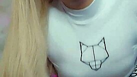 white trans pulls cock crossdressing tease