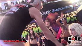 fucking turns wild on the crowded holiday stand