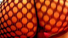 this sexy lingerie babe bends over, ready for monster cock in her tight ass