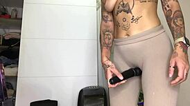 that sexy girl next door switches outfits plays with her hairy armpits and masturbates during yoga session