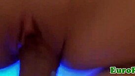 hot euro teen pulled from sunbed for outdoor public fuck