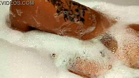 Hey girlfriend, your tanned body looks hot in that bathroom after holiday