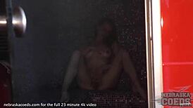 Sweet Paula's Huge Boobs Bounce in Sauna Jacuzzi Masturbation