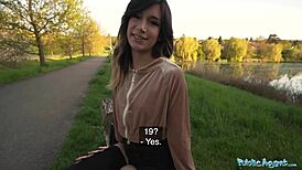 megan love craves outdoor pounding on her knees for that massive shaft