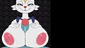 wanna see female cinderace's big tits bounce during that titty fuck game bang?