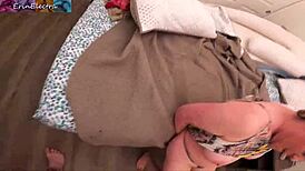 Ass-Fucking Stepmom's Big Natural Tits and Curvy Ass in Bedroom Creampie Missionary!