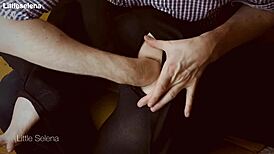 Petite Slut's Huge Gaping Asshole Takes Deep Fisting in Black Dress