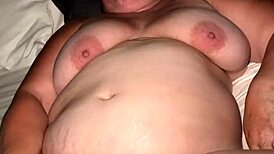 bbw shakes fat tits in vibrator orgasm frenzy on bed