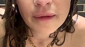 Milf Whispers Dirty Talk Intensifying Her Solo Dildo Session