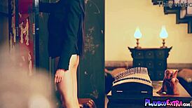 passionate chinese teen wu muxi strips to reveal hairy pussy 😍 all natural petite beaver exposed 🔥