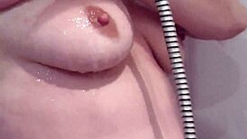 Treasonous Blonde Milf Fucked Doggy by Neighbor in Shower Creampie Close-Up!