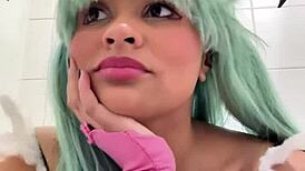 Gassy BBW Cosplayer Farts Loudly in Public Toilet at Con