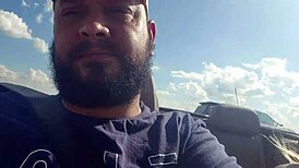 squirting blonde rams dildo deep in public convertible