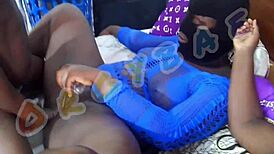 Housewife Ebony Whore And Friend Team Huge Asses On Bar Man Nightclub FFM Squirting Dance