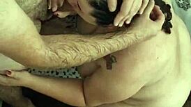 Shower drips as couple savors wet licks and throbbing oral foreplay bliss