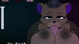 five nights at fuzzboobs freddy's furry boob tease game