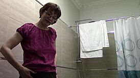 She teases knowing how much you crave playing with her sexy saggy tits