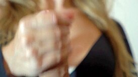 russian blonde rides cowgirl in close-up pov building to explosive finish