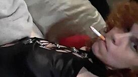 Beautiful Skinny Latina Smokes Cigarette in Lingerie Solo First Time Homemade Amateurs Softcore