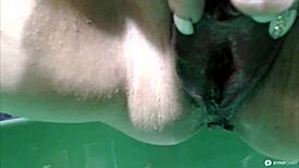 russian milf squirts wet pussy closeup and pisses private