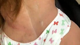 padastro sneaks in and pounds his stepdaughter's tight ass with her sex toy while mom's out