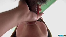 long hair dude drills shaved cunt bitch hard