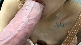 stepmom's friend licks chocolate creampie then fucks tight pussy