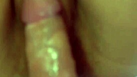 watch this cute pregnant wife take creamy pussy cumshot right on her big clit belly missionary