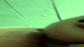 Wife Teases Hubby into Fucking Her Huge Anal Dildos Fishnets