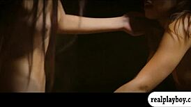 pretty shaved brunettes lick fingering wet twats oral lesbian frenzy!