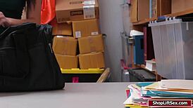 lp officer rams his monster cock deep into shoplifter alex's tight pussy at work