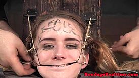 Submissive Babe Bound Humiliated Punished Garage Ring Gag Sadism