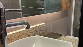 Hot Latina Stepsis Lets Me Fuck Ass in Shower Cum Mouth