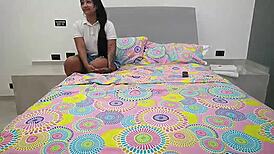 invited my best friend over for netflix but slut ends up sucking tits and scissoring pussy hard