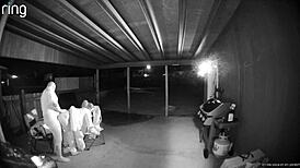 Wife Bent Over for Rough Outdoor Public Pussy Pounding and Creampie Finish