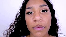 hey girl 😏 your dark skin model's pussy takes sofa pounding at photoshoot