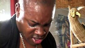 Thick black ebony pussy fucked hard.