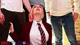 hot college girl's first blowbang cum fest with emojis 😈💦🍆