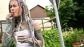 Split Tongue Tattoo Star Anuskatzz Rough Anal Casting Gaping!