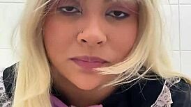 Gassy BBW Cosplayer Farts Loudly in Public Toilet at Con