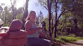 Hey exhibitionist, wanna seduce this milf for park suck and face sperm?