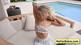 emma bugg petite naughty blonde sucks jmac huge pool dick