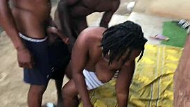 Monster Cocks Pound BBW Neighbors Big Ass Pussy Doggystyle Outdoors by Well Creampie Squirting