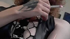 Beautiful Skinny Latina Smokes Cigarette in Lingerie Solo First Time Homemade Amateurs Softcore