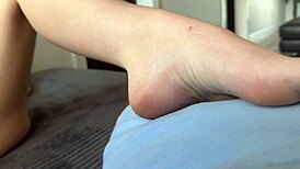 Little stepsis della cate edges your cock with feet then pussy creampie pov