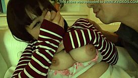 japanese big tits babe toys pussy before creampie fuck