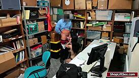 lp officer rams his monster cock deep into shoplifter alex's tight pussy at work