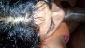 spanish babe deepthroats cock nasty then swallows every drop of cum