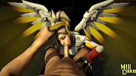 Mercy handclap overwatch hentai blowjob music video