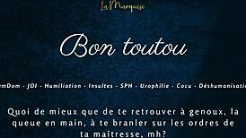 bon toutou ready for your french joi femdom cuckold humiliation?